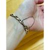 Used agete women's watch pink gold square type
