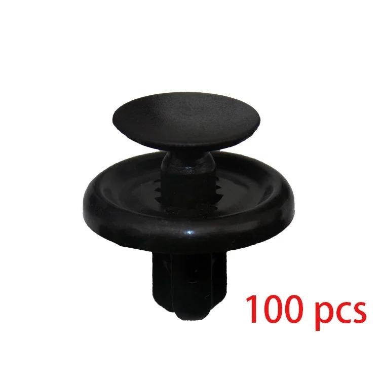 50 Stück/100 Stück Durchmesser 7 mm Schwarze Kunststoff-Auto-Befestigungselemente Nieten Clips Fahrzeug Auto Stoßstange Türverkleidung Kotflügelverkleidung Clips Halter