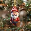 Christmas Ornaments Cartoon Snowman/Santa Xmas Tree Hanging Decoration Holiday Acrylic Decor for Christmas Valentine's Day Winter Party Supplies