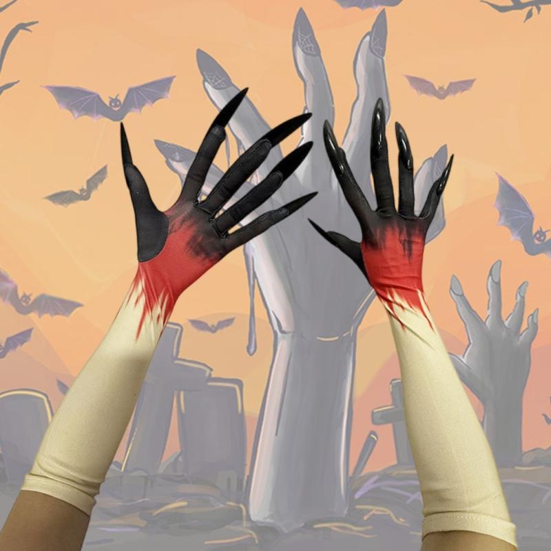 Realistic Horror Nails Gloves For Halloween Costume Party Accessories Practical Scary Claws Scary Role Play Gloves