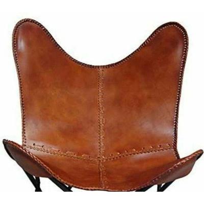 Vintage Handmade Classic Cover Cowhide Leather Butterfly Chair  (Cover Only)