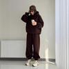 Autumn 2025 Women's Hooded Sporty Casual Two-Piece: Long-Sleeved Sweatshirt and Pants.