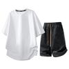 Pantalones Cortos Deportivos Casuales de Manga Corta Traje de Seda Helada Camiseta de Secado Rápido para Hombre