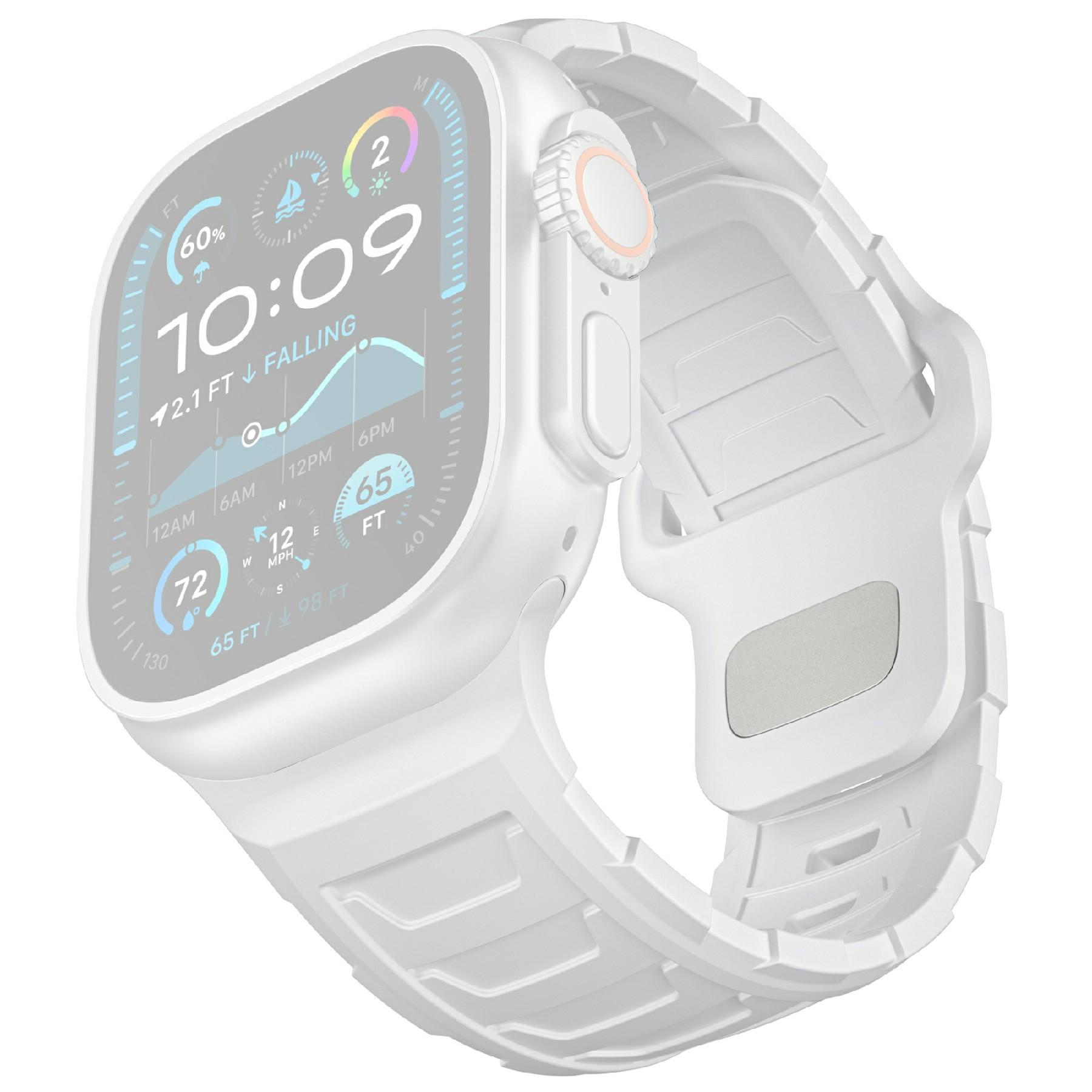 

Silicone Strap for Apple Watch Series 10 Ultra 9 8 7 SE 6 5 4 3 2 1 46mm 49mm 45mm 44mm 42mm Sport Watch Replacement Band White