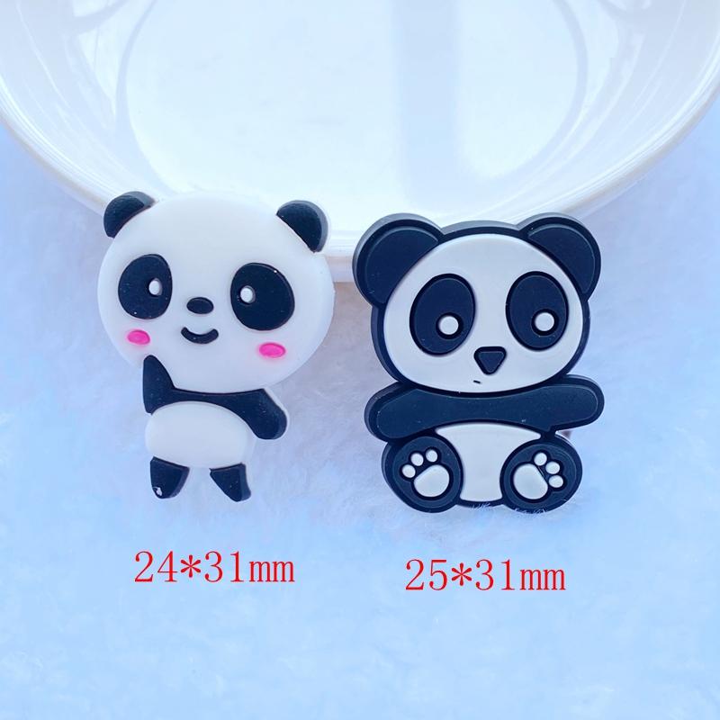 

10/20pcs Cute Cartoon Panda PVC Flexible Glue Flat Back DIY Scrapbook Embellishment Phone Craft Decoration J77 10PCS