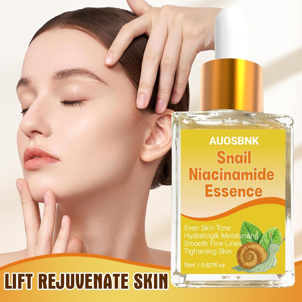 Snail Mucin Niacinamide Serum, Skin Care Repair Face Serum, Anti Wrinkle Hydrating Essence, Pore Tightening, Brightening & Firming