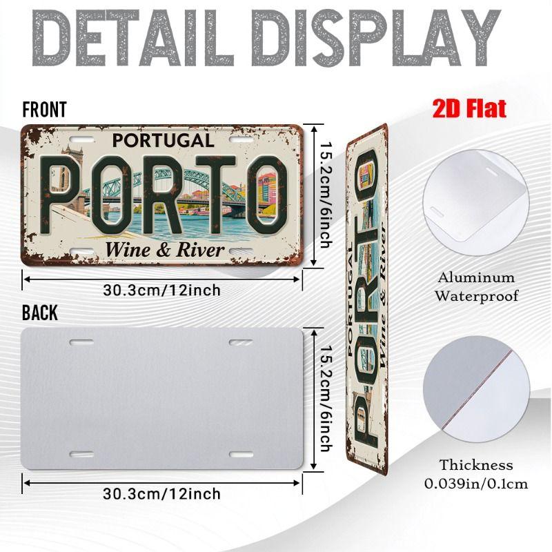 Urban City Theme Metal Tin Sign for Bar Garage Interior