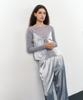 Atempo Lace Slip Pajama Set / Silver Blue