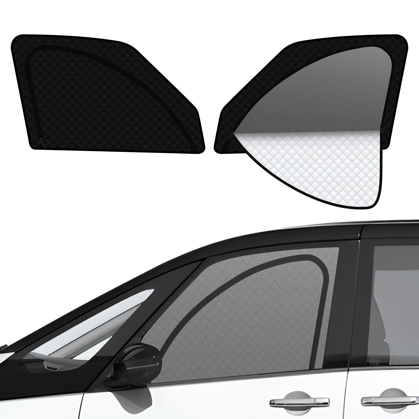 

Steering Wheel Integrated Sunshade Mesh Curtain for Nissan Serena C28 Easy to Attach and Detach Magnetic Closure Ventilated Sunshade for Driver and чёрный