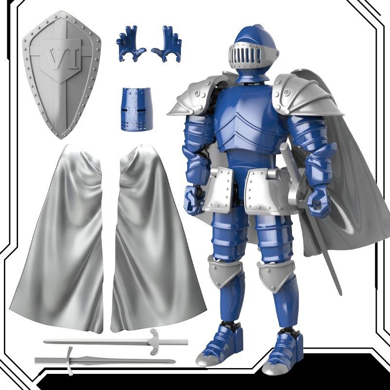 Medieval Knight Action Figure 3D Printed Knight Collection Exquisite Medieval Statue Desk Decoration for Families, Lovers Gifts