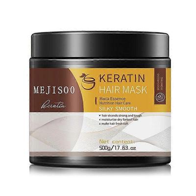 Keratin Haarmaske für geschädigtes Haar - Tiefenwirksame Reparatur-Pflege Kollagen-Behandlung für lockiges oder glattes dünnes feines Haar 500g