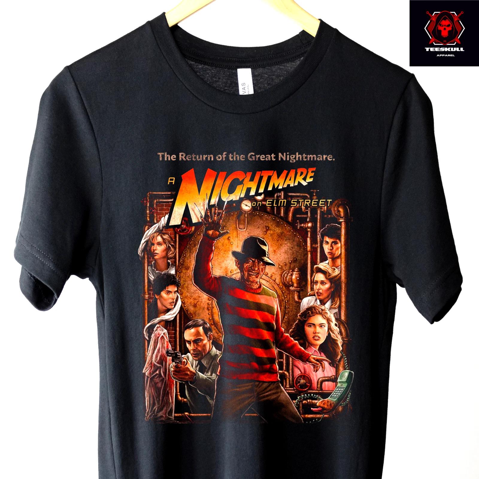 Nightmare on Elm St (1984) Freddy Krueger Retro Horror Movie Unisex T-Shirt XL