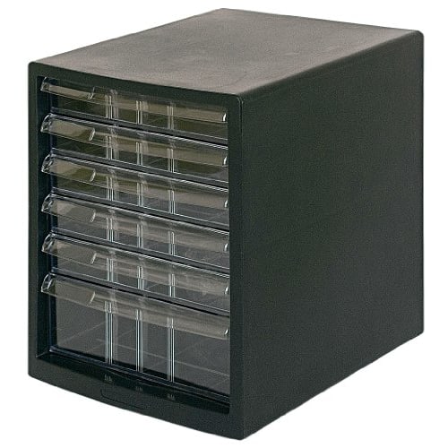 Nakabayashi A4 letter case 6 tiers (5 shallow + 1 deep) Black A4E-SC6B