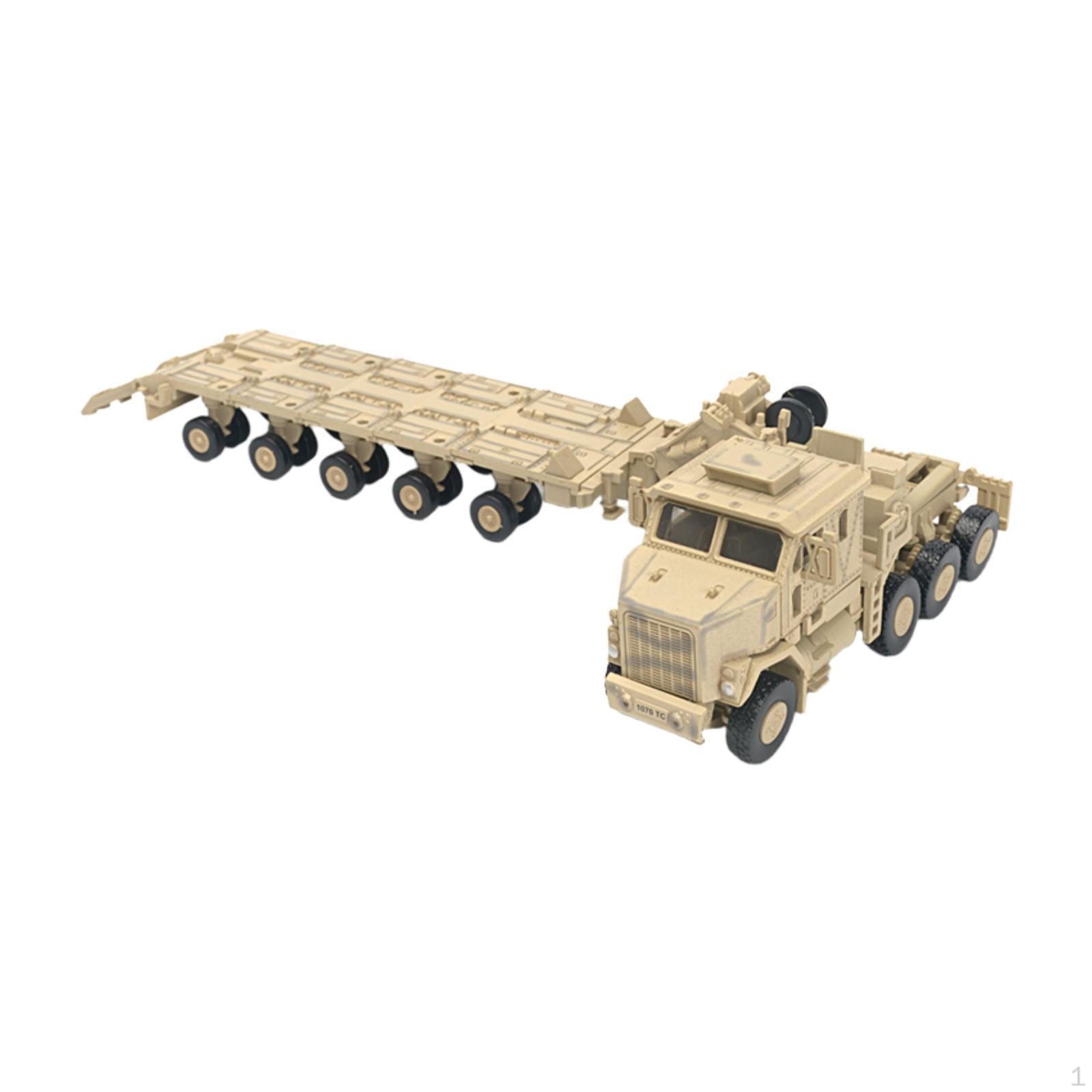 

Модель для сборки трактора с полуприцепом в масштабе 1/72, Сувенир для детей для перевозки транспортных средств коричневый