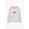Argyle Heart Embroidery Pullover Bakpf1611