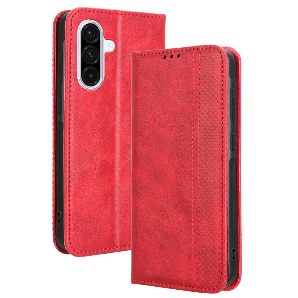 For Samsung Galaxy A56 5G Leather Case Wallet Stand Retro Texture Phone Cover