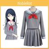 Atemberaubendes einfarbiges Matrosenkleid Cosplay Kostüm Für Hatsune Miku Fans