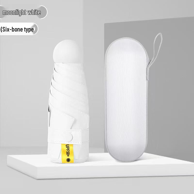 Women's Compact Mini Umbrella, UV Protection, Sunscreen, Dual-use Sun & Rain Pocket Sunshade