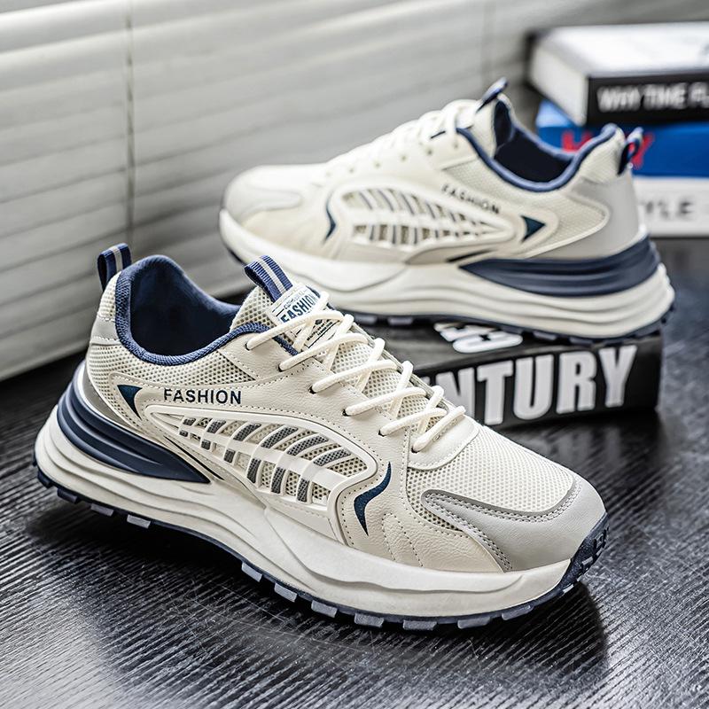 

Дышащая сетчатая спортивная обувь Мужская трендовая универсальная повседневная обувь для папы на платформе Модная обувь Весенняя новинка 44