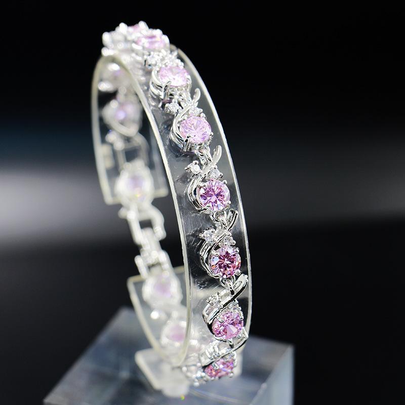 Šviežių slyvų žiedų cirkonio apyrankė moterims Kūrybinga cirkonio universali apyrankė Daugiaspalvė