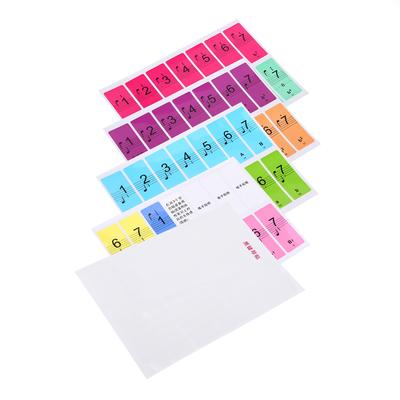 Etichette adesive per tasti bianchi rimovibili per tastiera elettronica per pianoforte a 88 tasti(multicolore)