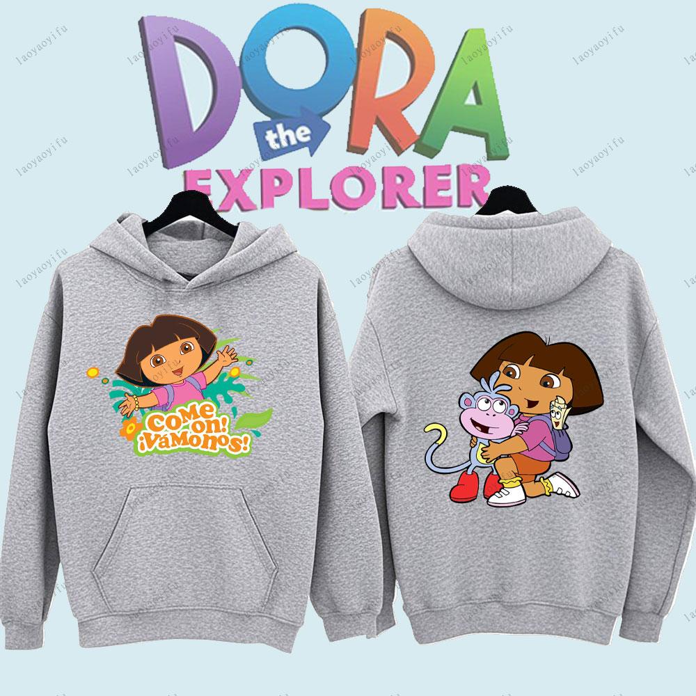 

Dora The Explorer Cute Anime Cartoon Pullover Winter Keep Warm Hoodie Unisex Women Men Comfortable Personality Sportswear S