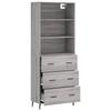 VidaXL Highboard Sonoma Grey 69.5x34x180 Cm Engineered Wood 3189403