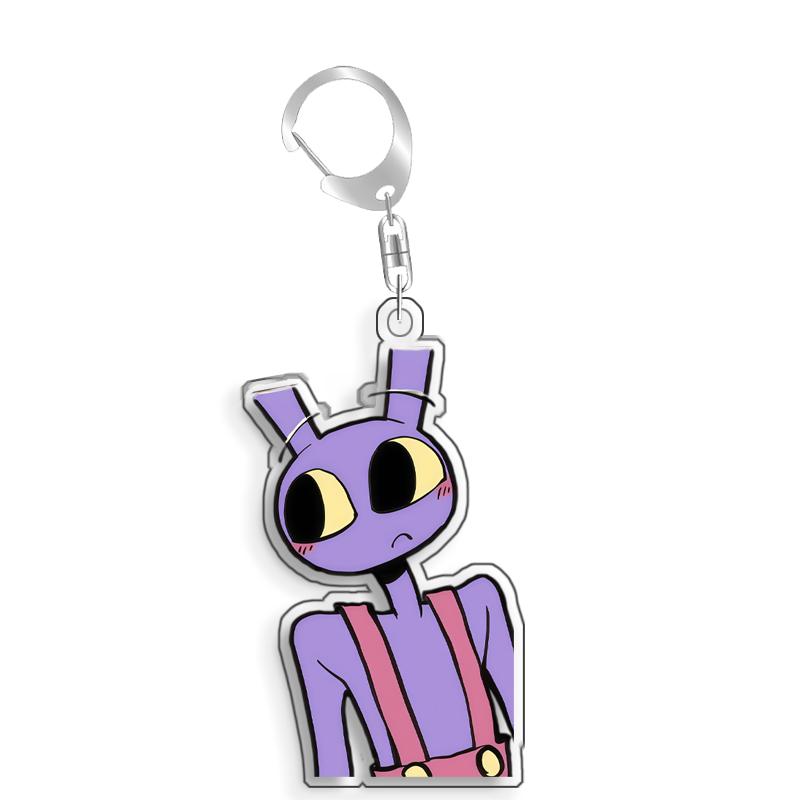For The Amazing Digital Circus Pomni Jax Ragatha Kinger Caine Acrylic selfmade cute Cartoon Anime Keychain Pendant Toy gift 5cm