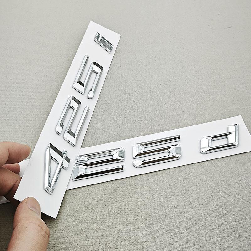 3D ABS Car Letters Logo 425i 425d Badge Emblem Sticker Rear Trunk Decals For BMW 4 Series 425i 425d Tail Marking Accessories
