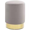 Stool Light and Gold Velvet 28 X 36 Cm