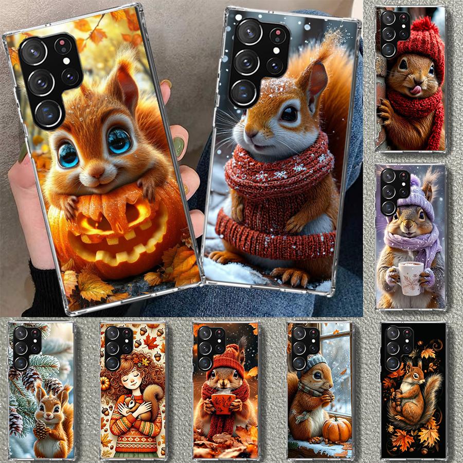 Animal Squirrel Phone Case Cover for Samsung Galaxy S26 S25 Edge S24 S23 Ultra S22 Plus S21 FE S20 + Art Customized Fundas Galax