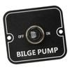 12V 24V Bilge Pump Control Switch with LED Indicator Light Sensitive Black Safe Manual Aluminum Panel