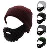 Elastic Beard Hat Winter Knit Balaclava Hat for Teens Men Keep Full Face Cover Masquerade Theater Performances Supplies
