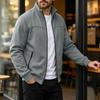 Men's Cardigan Stand Collar Casual Button Up Jacket for Fall Winter