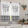 Kitchen Curtains Valance Curtain Tier Cafe Tiers Window Treatment Kitche Set Of 2 Farmhouse Made Polyester With Rod Pocket Washable Ready
