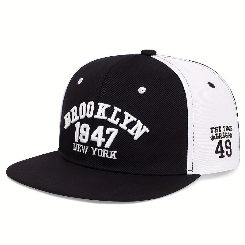 Brooklyn Nyc Cotton Baseball Cap With Embroidered Logo For Casual Men Women