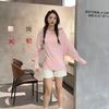 Summer Women's Batwing Long Sleeve T-Shirt Thin O Neck Loose Fit Tshirts Air Conditioner Shirt Casual Sun Protection Tee Tops