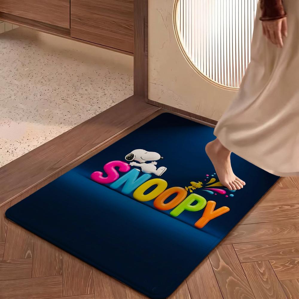 Snoopy Sweet Love Ride Rectangular Rug Nonslip Easyclean Carpet For Kids Bedroom Play Area Home Decor Great Holiday Gift