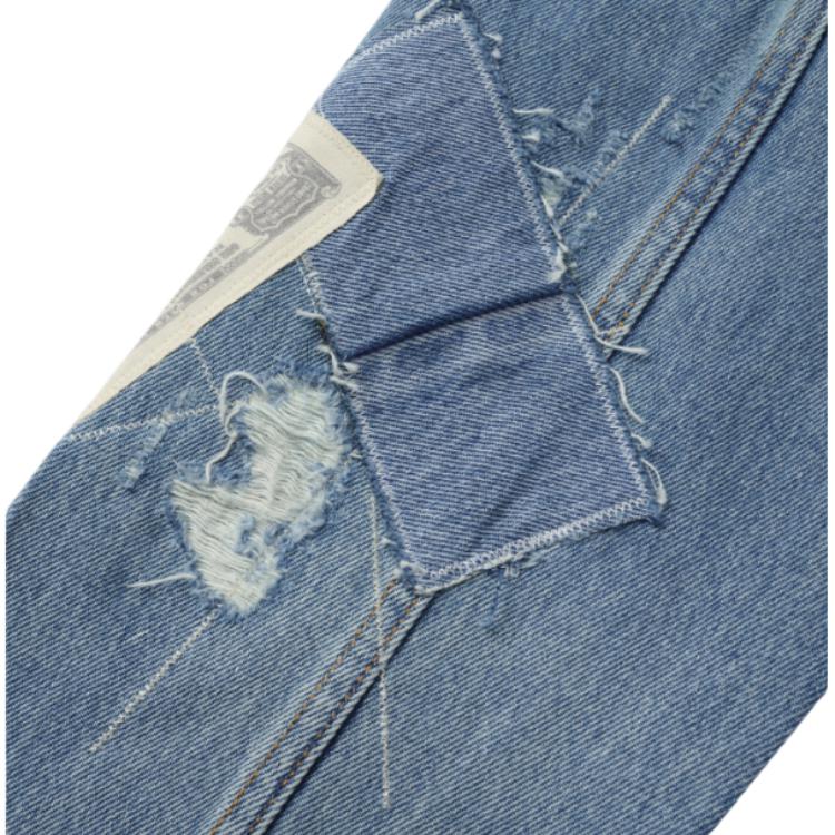 Levis SS25 Patchwork Design Distressed Denim Jacket Men Jackets Denim-Blue 72334-0729