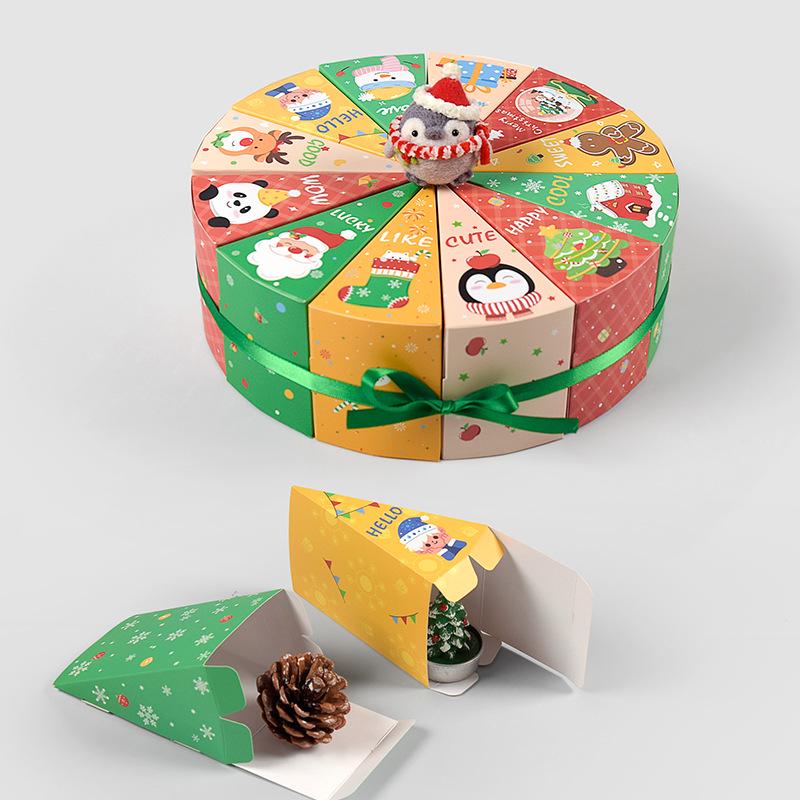 12 Christmas Countdown Gift Boxes: Festive Party Packaging (12 Pcs)