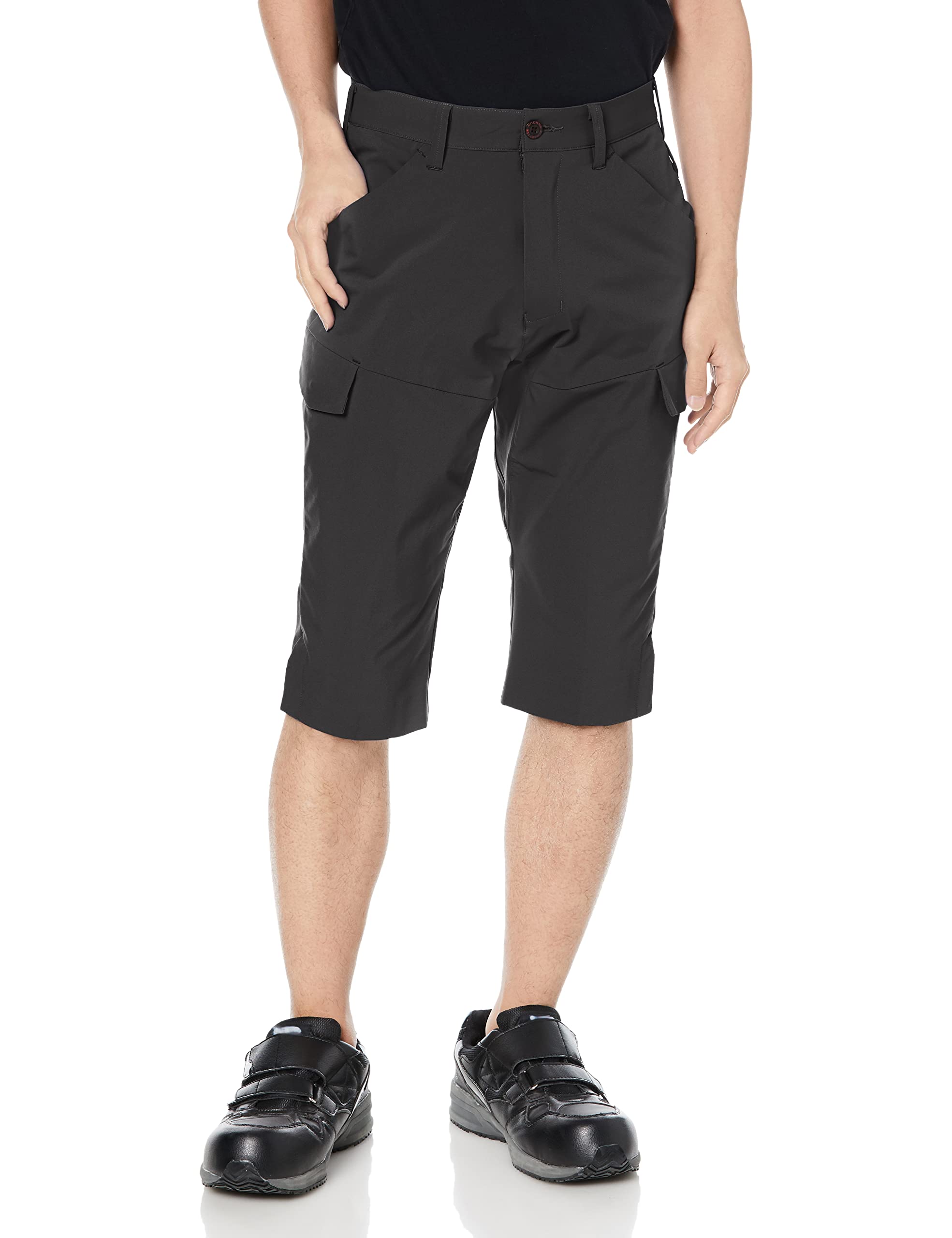 

[CO-COS] A-9186 4-Way Stretch Half Cargo Pants, Charcoal, Medium