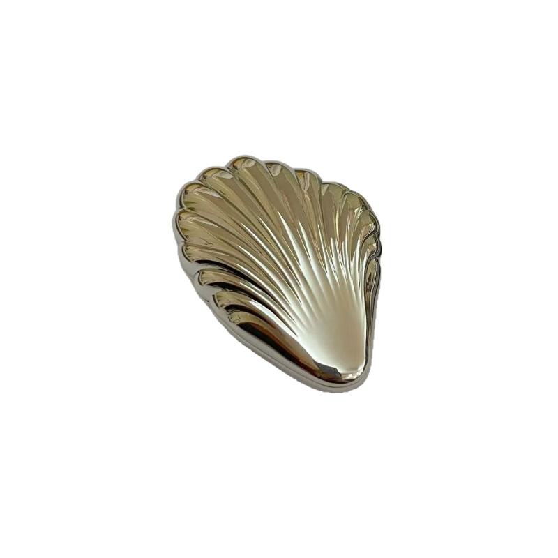 Foldable Makeup Mirror Metal Mini Seashells Shape Not Fragile And Portable Travel Double-Sided Compact Mirror Suitable For Bag