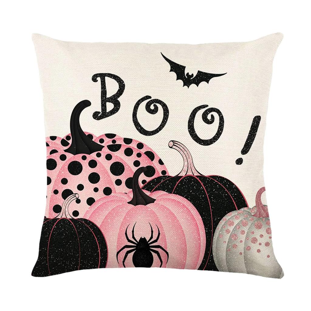 Home Decor Spooky & Festive Halloween Trick-Or-Treat Pillows Pattern Cushion Cover Suitable For Sofa Bedroom Car Pillow Cover