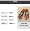 Sheepskin version~ Lazy casual flat-bottomed flip-flops slippers women's new versatile retro vacation beach cool slippers