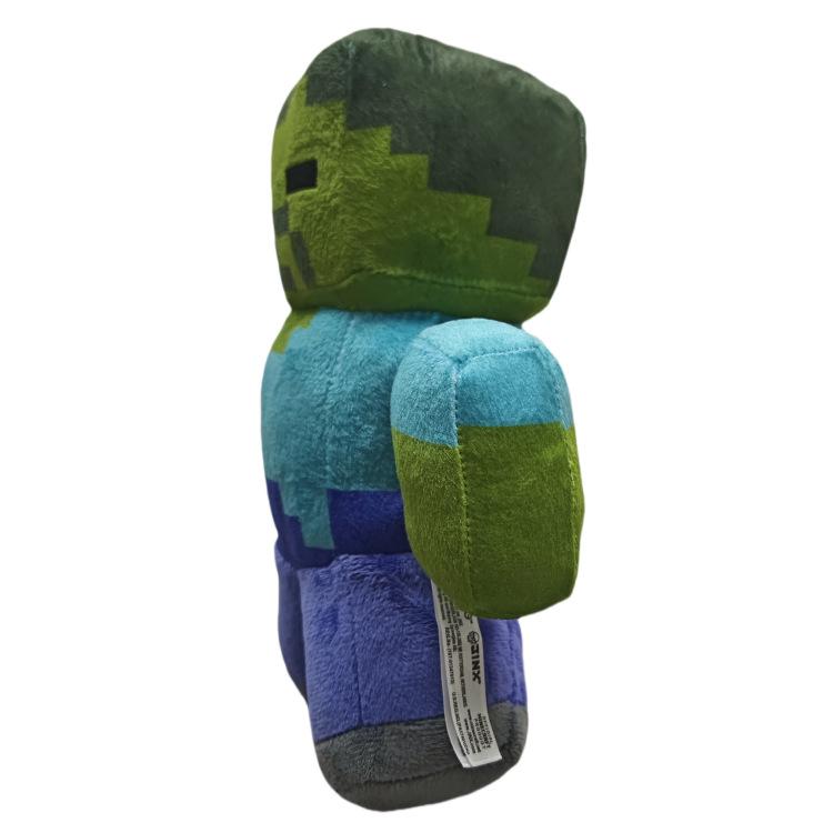 Cartoon Animation Minecraft Green Zombie Plush Toy Purple Green Robot Doll Children's Doll Doll