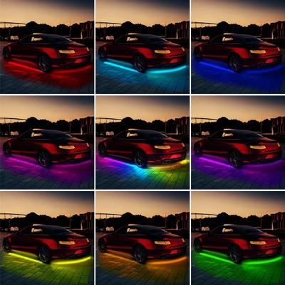 KIEND Flexible Car Underglow Light Strip 12V LED Underbody Ambient Light With App Control Neon Auto Decorative Atmosphere Lamp