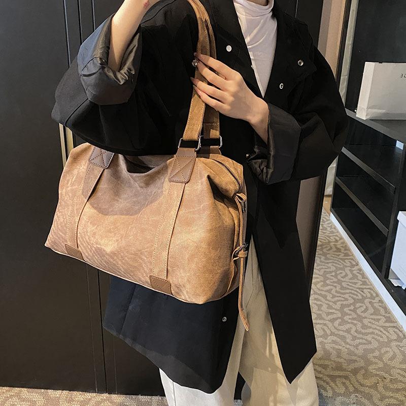 2026 New Lage Capacity Women's Tote Bag Vintage Luxury Designer Female Shoulder Bag High Quality PU Leather Crossbody Bag