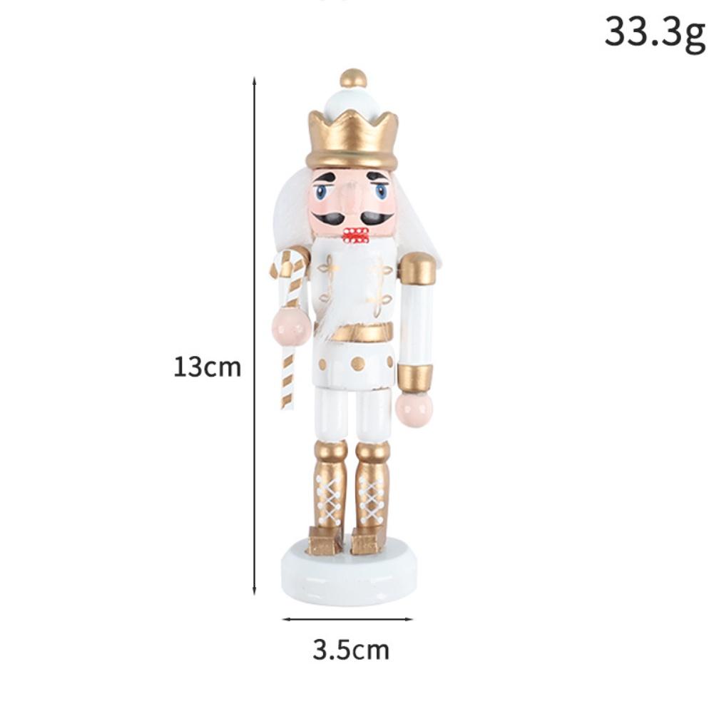 Christmas Celebration Gold And Silver Christmas Decorations Wooden Figures 5-Piece Set Child-Friendly Sturdy Construction