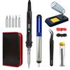 80W Digital Black Electric Soldering Iron with Temperature Control - Industrial Grade Repair Tool Set