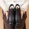 2025 Winter Genuine Leather Shoes Women Snow Boots Warm Plush Cold Winter Soft Fashion Brand Ladies Ankle Boots Plus Size 41 Black